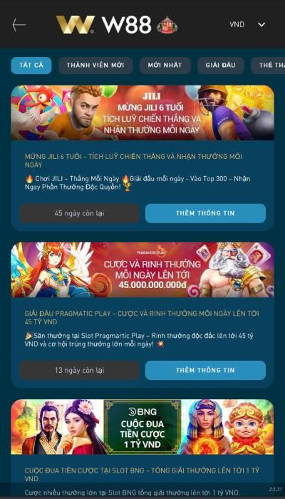 chọn khuyến mãi 