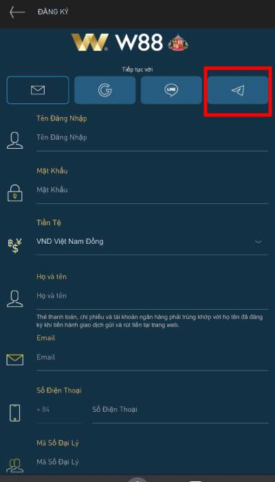 biểu tượng telegram 