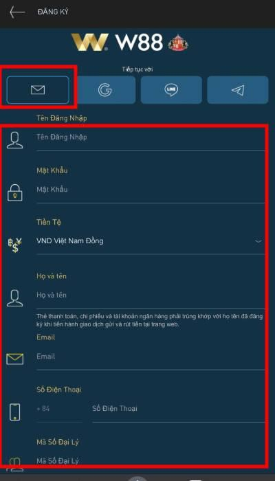 tạo tài khoản cá cược w88 