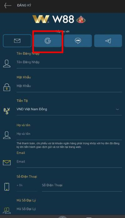nhấn biểu tượng gmail 